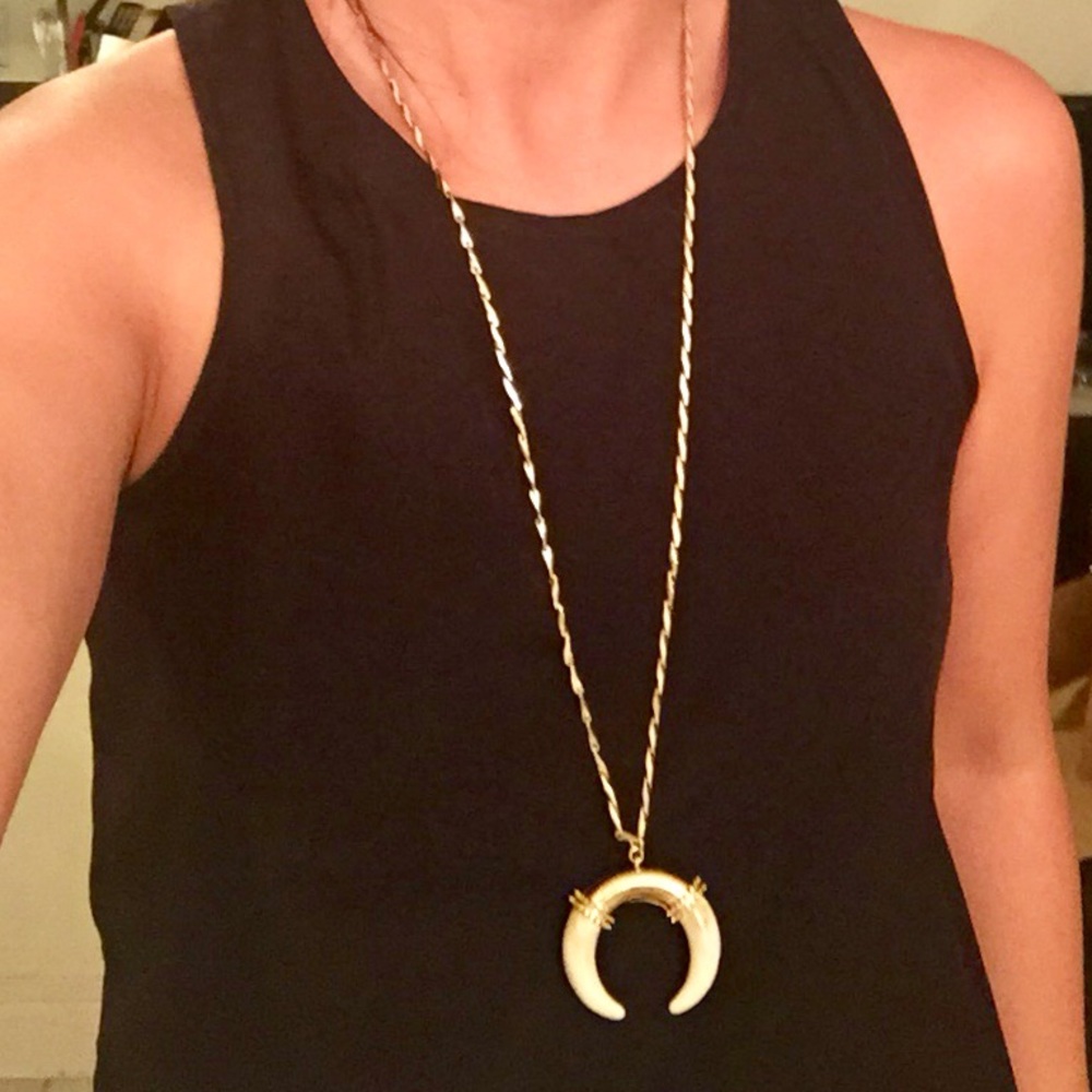 BaubleBar Horn Necklace Boho Chic